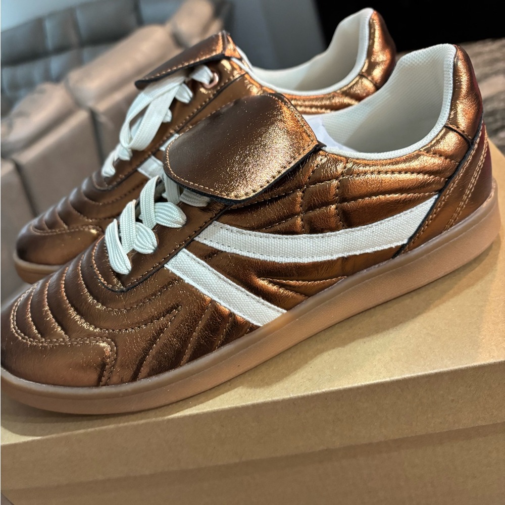 Steve Madden Metallic Copper Sneakers